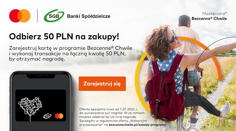 Płać kartą Mastercard i odbierz 50 PLN na zakupy!