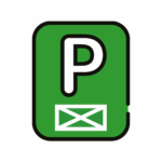ikona parking z kopertą